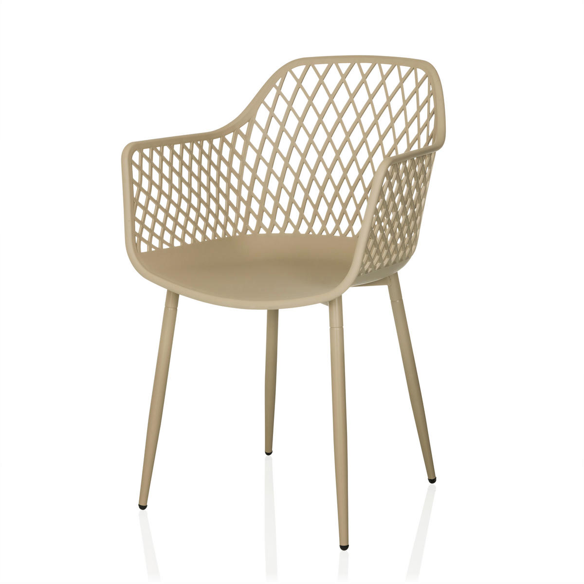 GARTENSTUHL Beige  - Beige, MODERN, Kunststoff/Metall (56/81/50cm) - MID.YOU