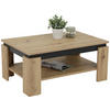 COUCHTISCH 90/60,5/41,5 cm rechteckig Eiche Artisan, Schwarz  - Schwarz/Eiche Artisan, KONVENTIONELL, Holzwerkstoff (90/60,5/41,5cm) - Boxxx