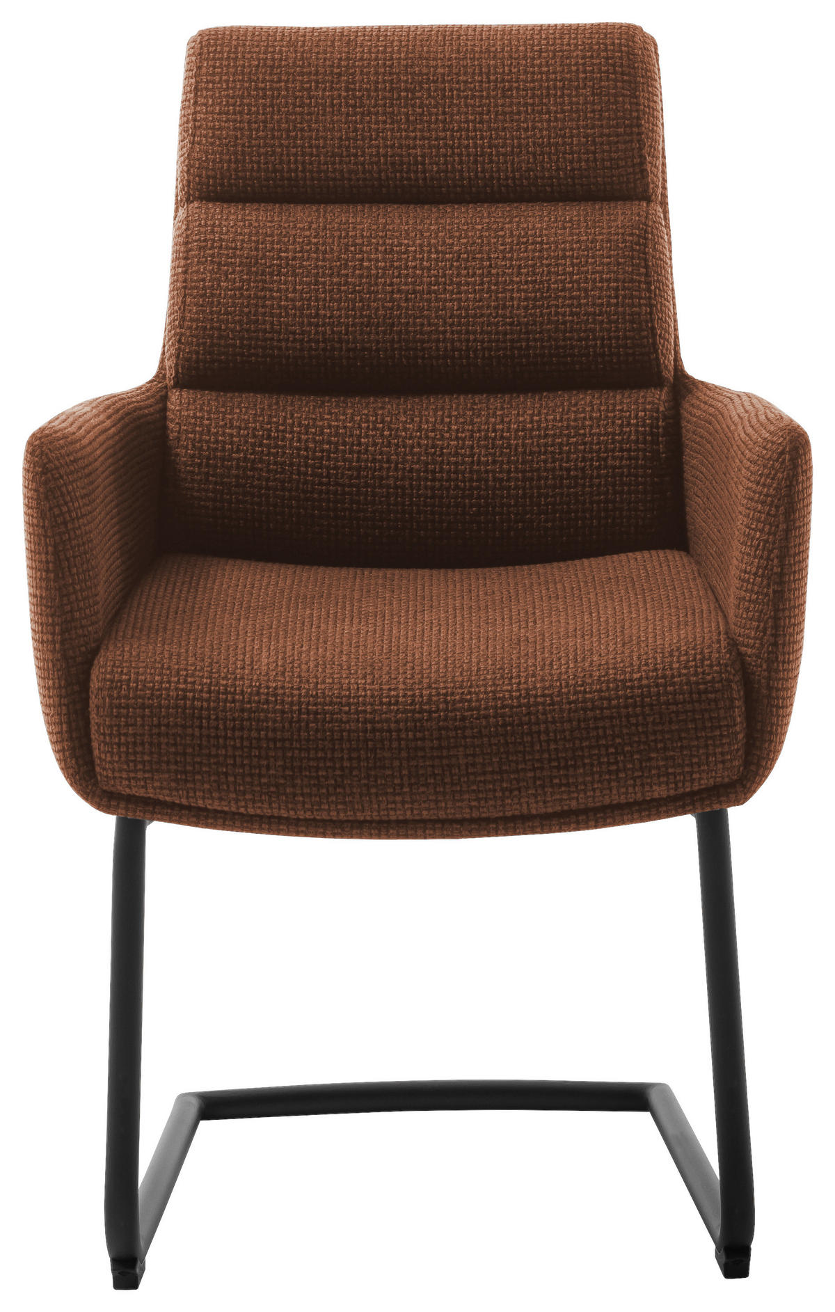 ARMLEHNSTUHL  in Stahl Webstoff  - Rostfarben/Schwarz, Design, Textil/Metall (61/90/64cm) - Dieter Knoll