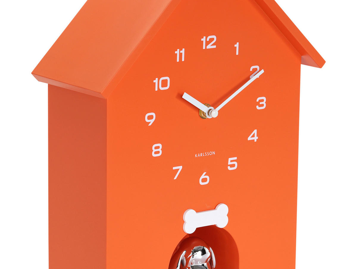 WANDUHR  Orange  - Orange, Basics, Kunststoff (24.9/27cm) - Karlsson