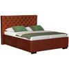 POLSTERBETT 180/200 cm  in Rostfarben  - Rostfarben/Schwarz, Design, Holz/Textil (180/200cm) - Boxxx