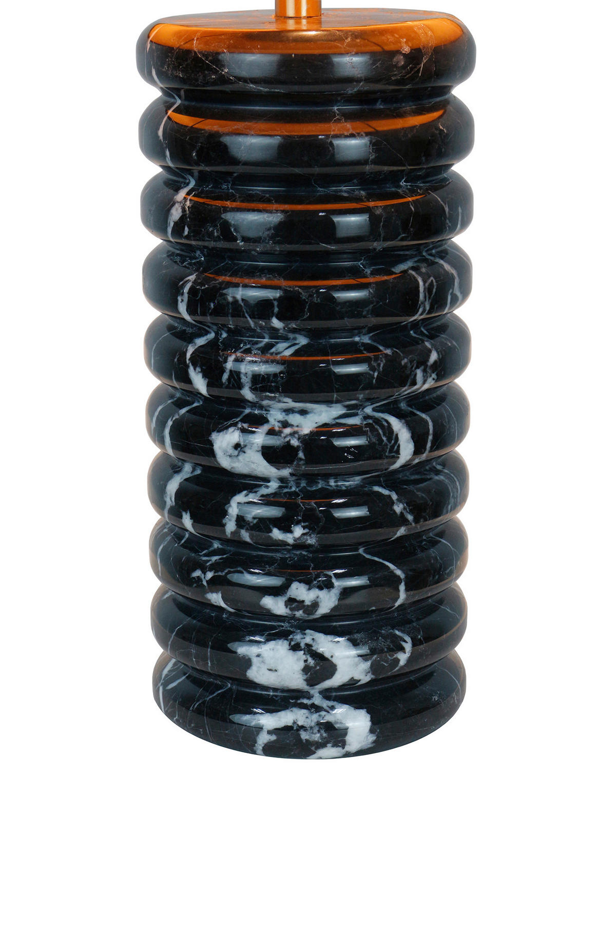 TISCHLEUCHTE 14/65/14 cm   - Schwarz, Design, Textil/Stein (14/65/14cm) - P & B