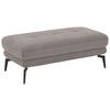 HOCKER in Textil Greige  - Greige/Schwarz, Design, Textil/Metall (132/45/68cm) - Beldomo Style