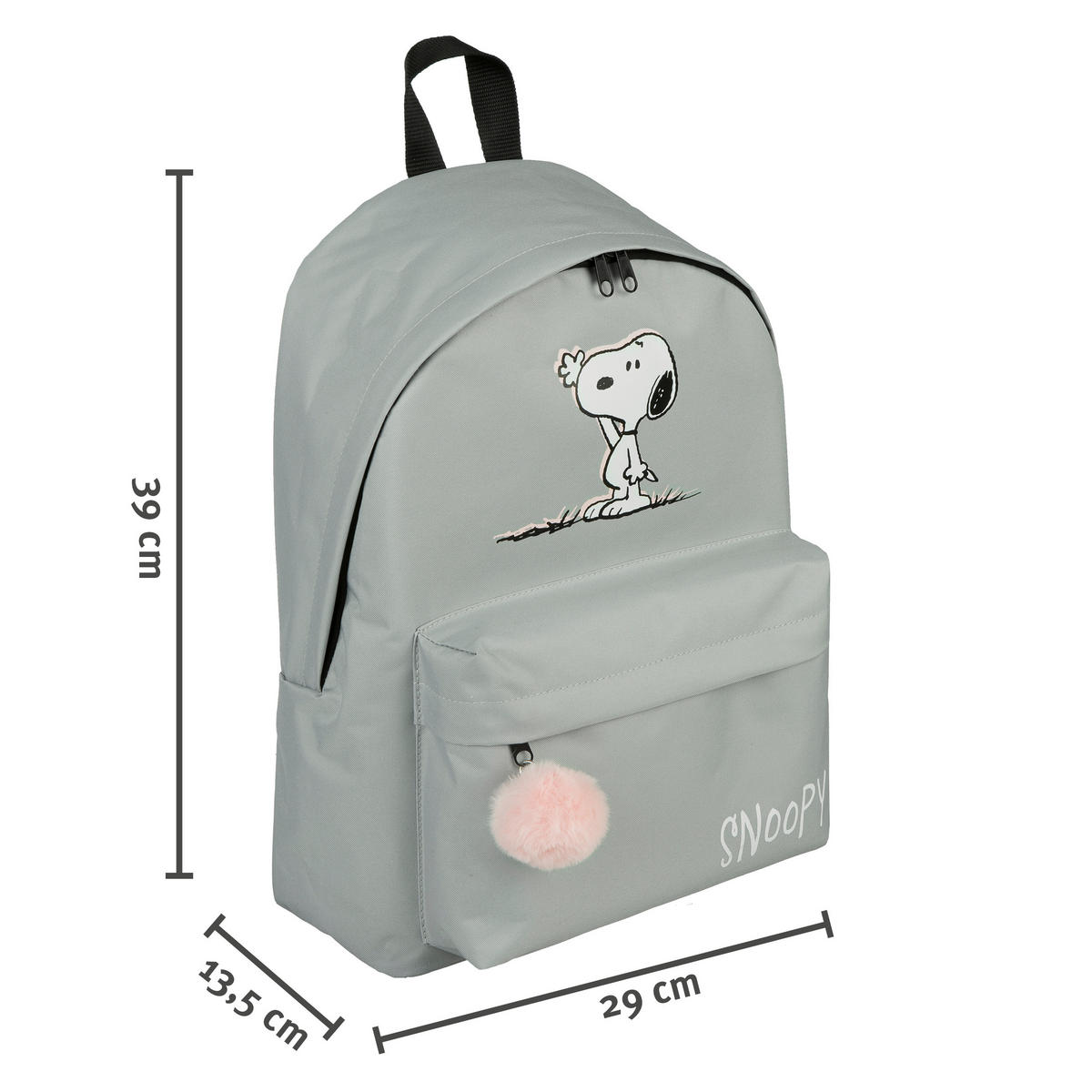 RUCKSACK  - Hellrosa/Hellgrau, Basics, Textil (29/39/13,5cm)