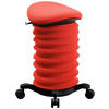 BÜROHOCKER - Rot/Schwarz, Design, Kunststoff/Textil (37,5/58-70/36cm) - Topstar