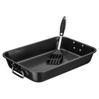 BRATFORM Auflaufform 6,6 L  - Schwarz, Basics, Metall (40/28,5/7cm) - GSW