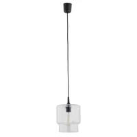 HÄNGELEUCHTE 107/18/18 cm  - Transparent/Schwarz, Basics, Glas/Metall (107/18/18cm)
