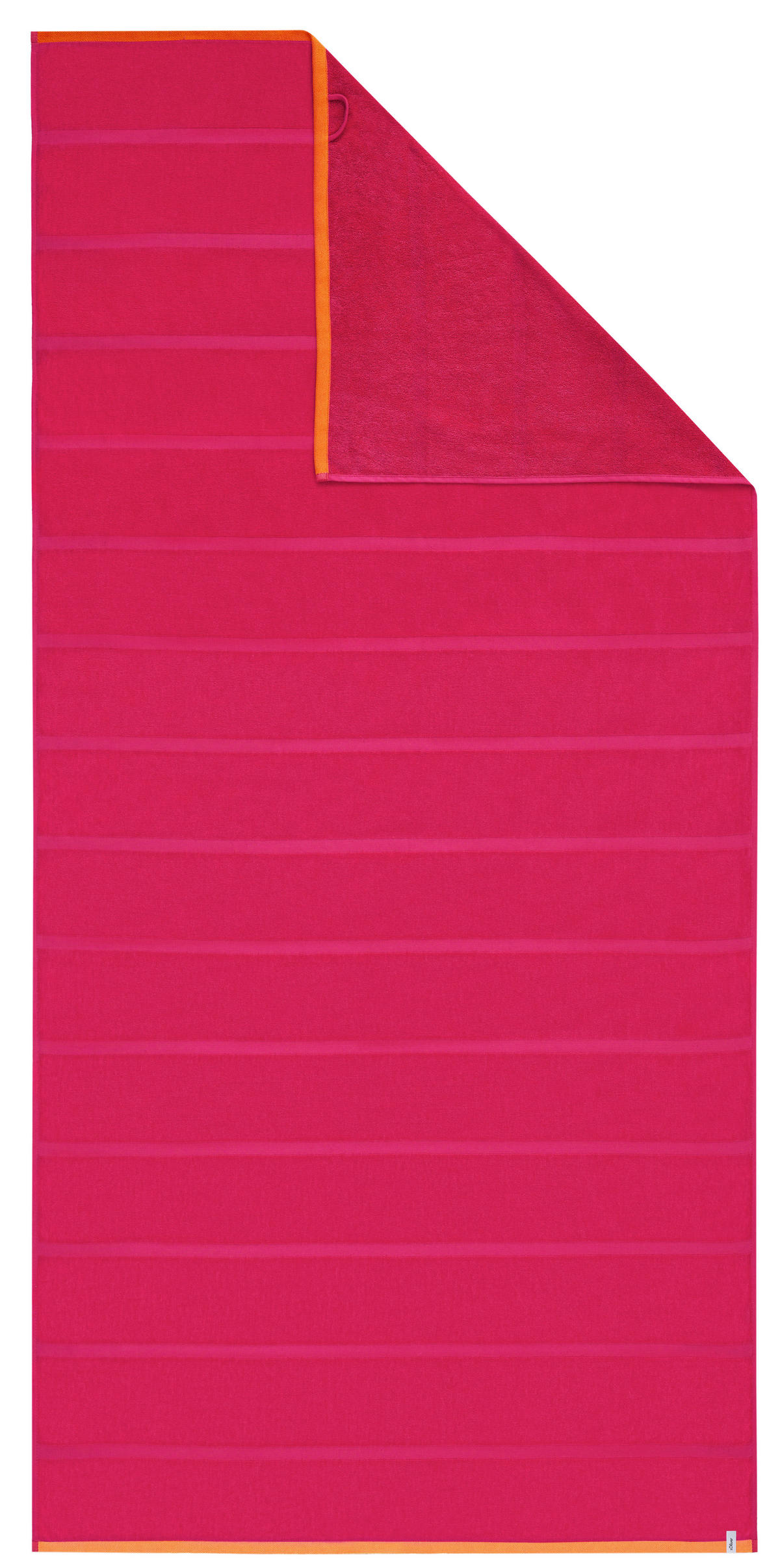 STRANDTUCH s.Oliver Orange, Pink 90/180 cm  - Pink/Orange, Trend, Textil (90/180cm) - S. Oliver