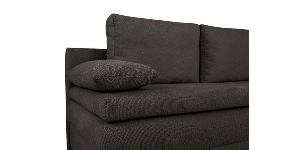 SCHLAFSOFA  mit Liegefunktion, Schlafen auf Sitzhöhe, Rücken echt Struktur Schwarz  - Schwarz, KONVENTIONELL, Kunststoff/Textil (195/93/83cm) - Carryhome