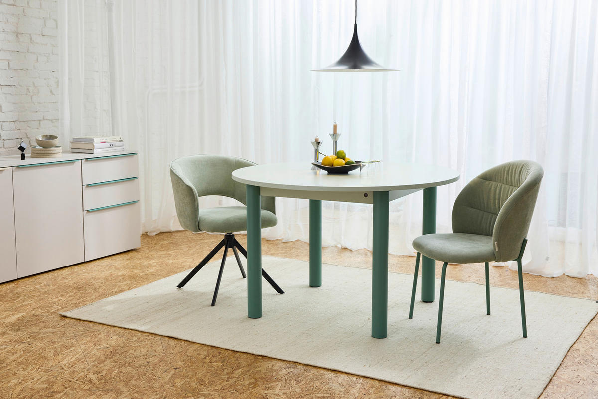 STUHL  in Stahl Chenille Metall, Textil  - Salbeigrün, Basics, Textil/Metall (51/83/59cm) - Tom Tailor