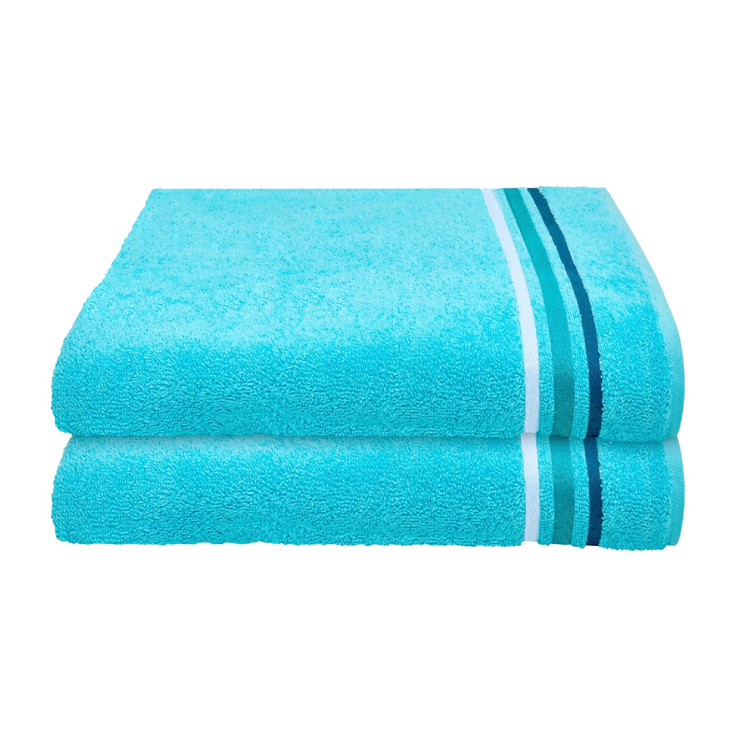 DUSCHTUCHSET Türkis 2-teilig  - Türkis, Basics, Textil (70/140cm)