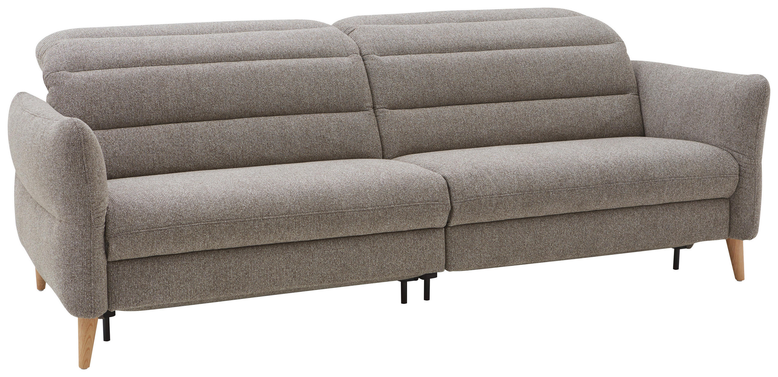 2 ÜLÉSES KANAPÉ textil szürkésbézs  - szürkésbézs, Konventionell, textil/fa (234-262/84/112cm) - Dieter Knoll