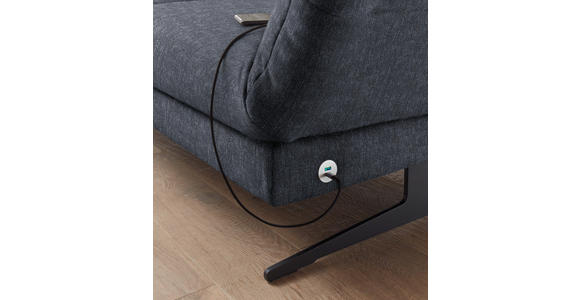 ECKSOFA  in Flachgewebe Grau  176-217/279-327 cm  - Schwarz/Grau, Design, Textil/Metall (176-217/279-327cm) - Dieter Knoll