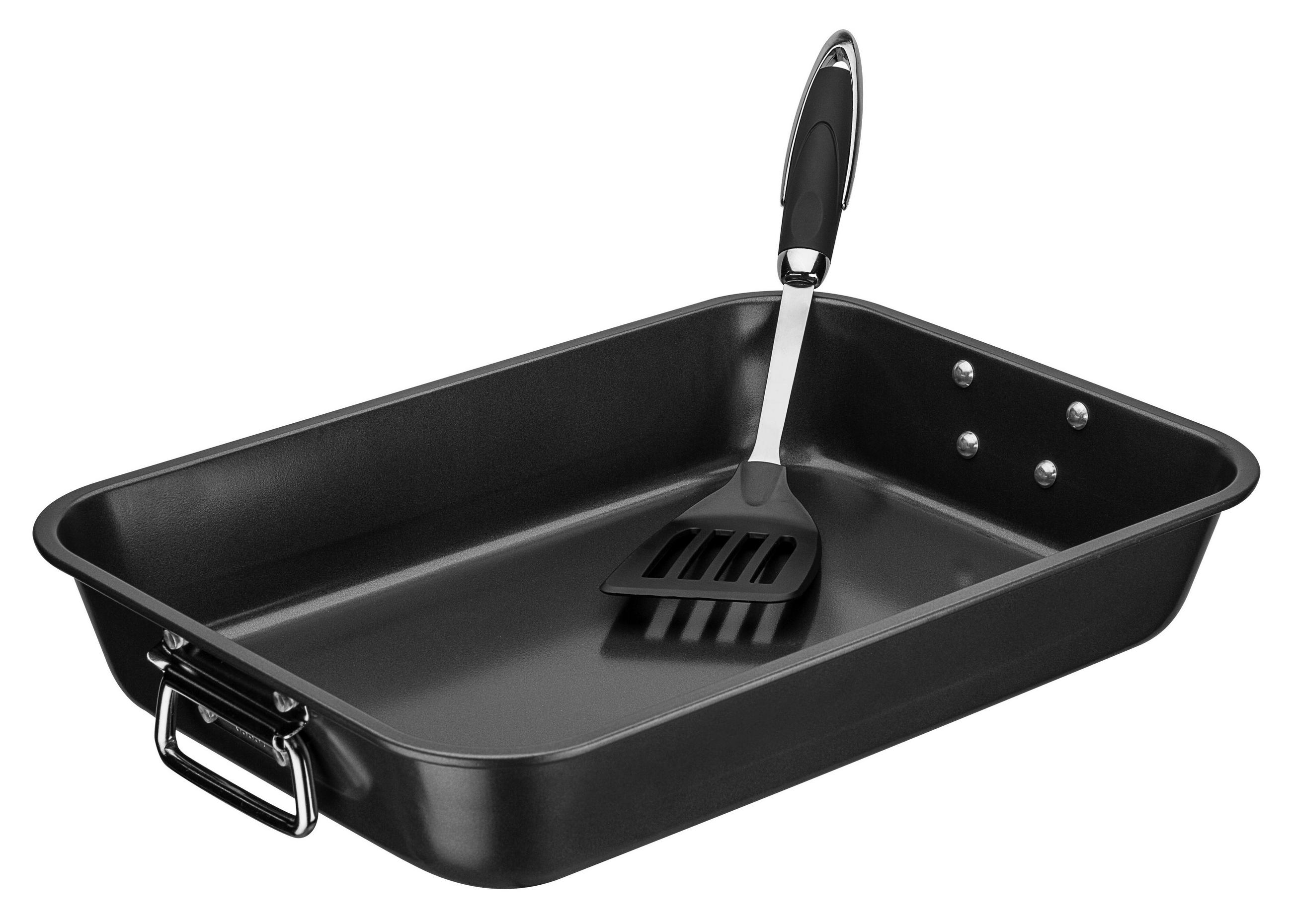 BRATFORM Auflaufform 6,6 L  - Schwarz, Basics, Metall (40/28,5/7cm) - GSW