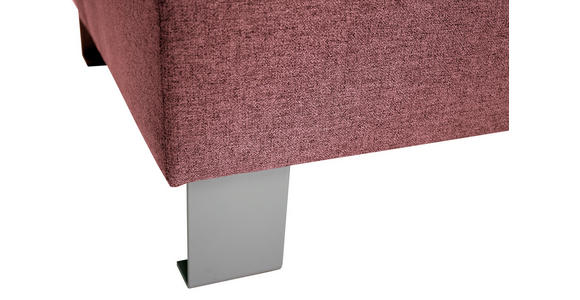 HOCKER Webstoff Hellrot  - Hellrot/Silberfarben, Design, Textil/Metall (62/41/62cm) - Xora