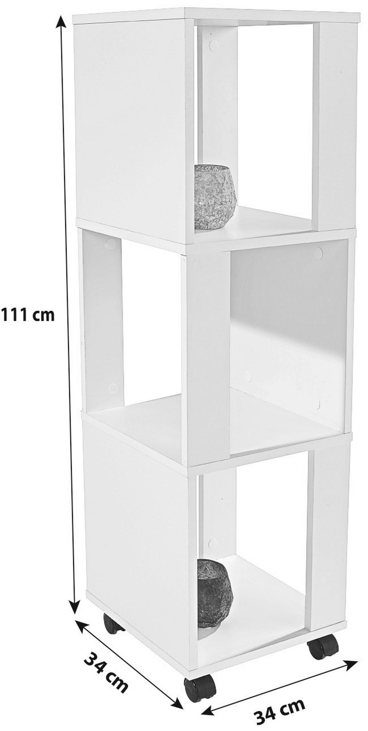 REGAL 34/111/34 cm barve hrasta  - barve hrasta, Moderno, umetna masa/leseni material (34/111/34cm) - Carryhome