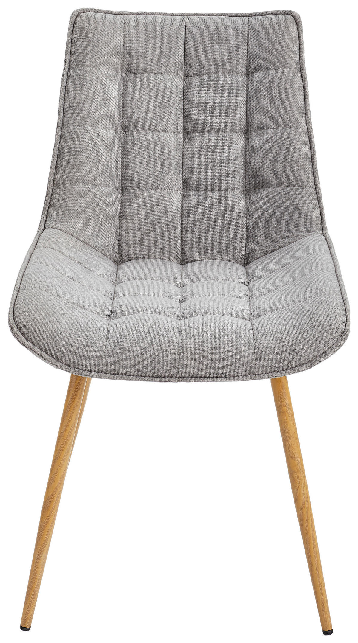 STUHL  in Eisen Webstoff Metall, Textil  - Eichefarben/Hellgrau, MODERN, Textil/Metall (51/88/62cm) - Livetastic