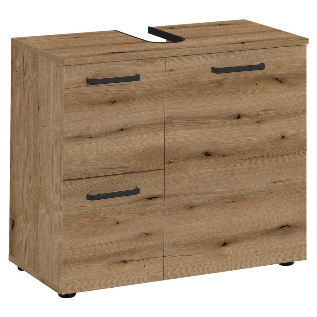 Waschbeckenunterschrank Vanice B: 70 cm Eiche Dekor