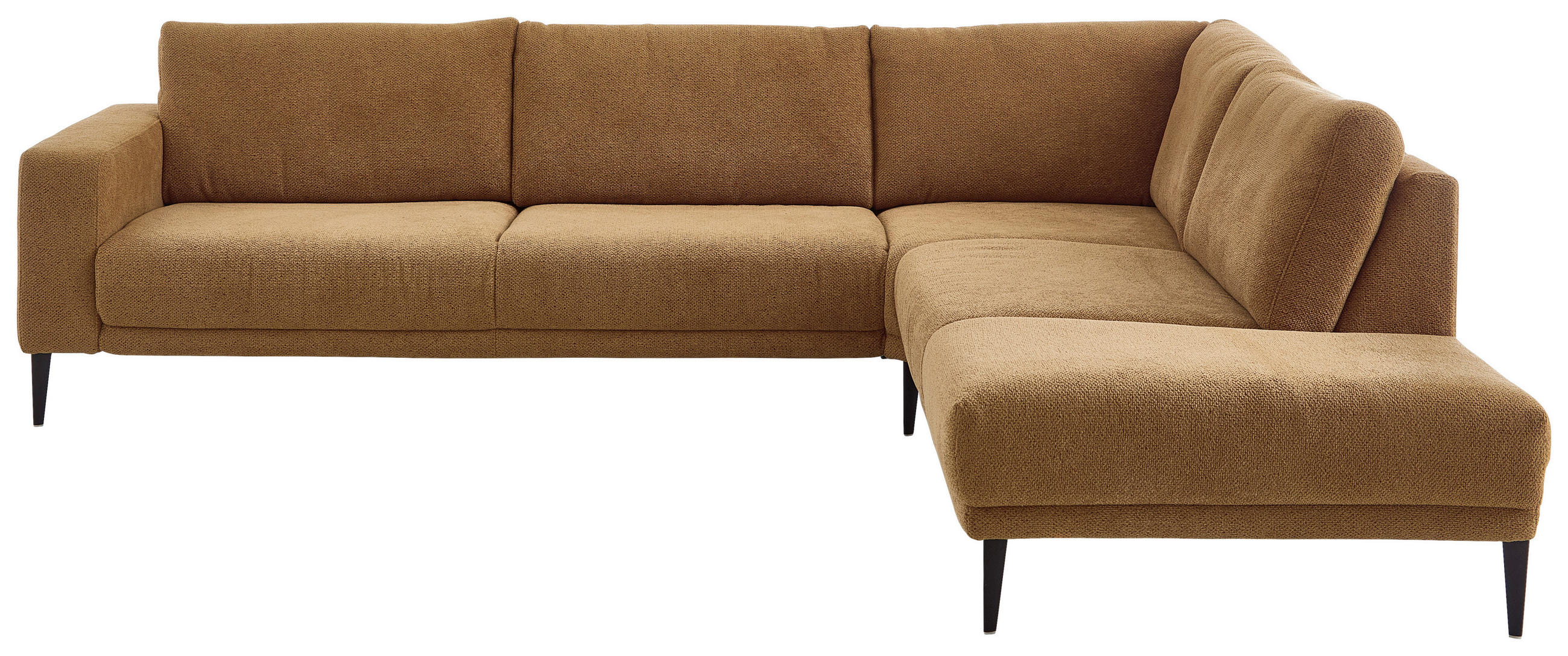HÖRNSOFFA i chenille senapsgul  - svart/senapsgul, Design, metall/textil (303/254cm) - Dieter Knoll