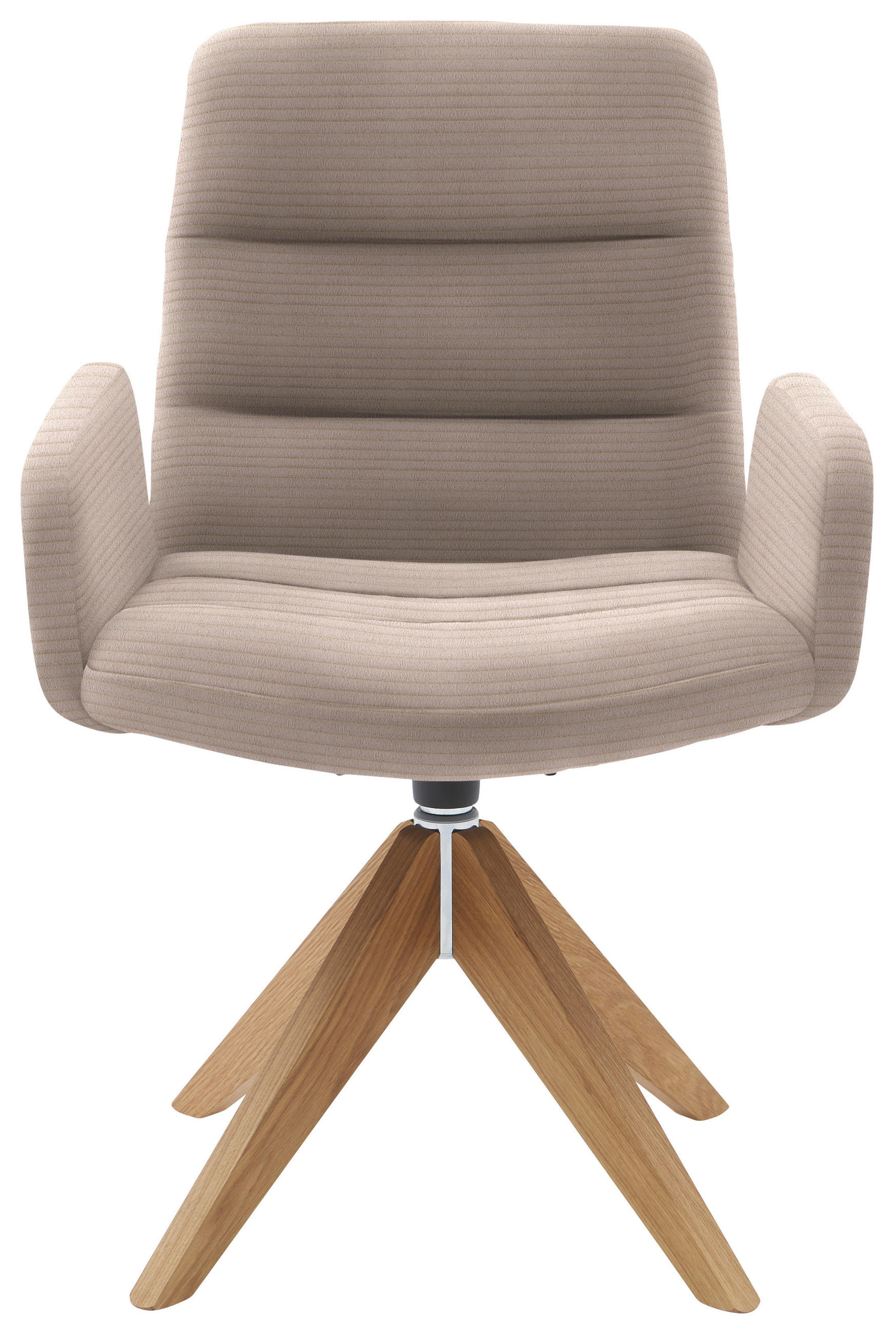 ARMLEHNSTUHL  in Cord  - Taupe/Naturfarben, Design, Holz/Textil (61/88/66cm) - Dieter Knoll