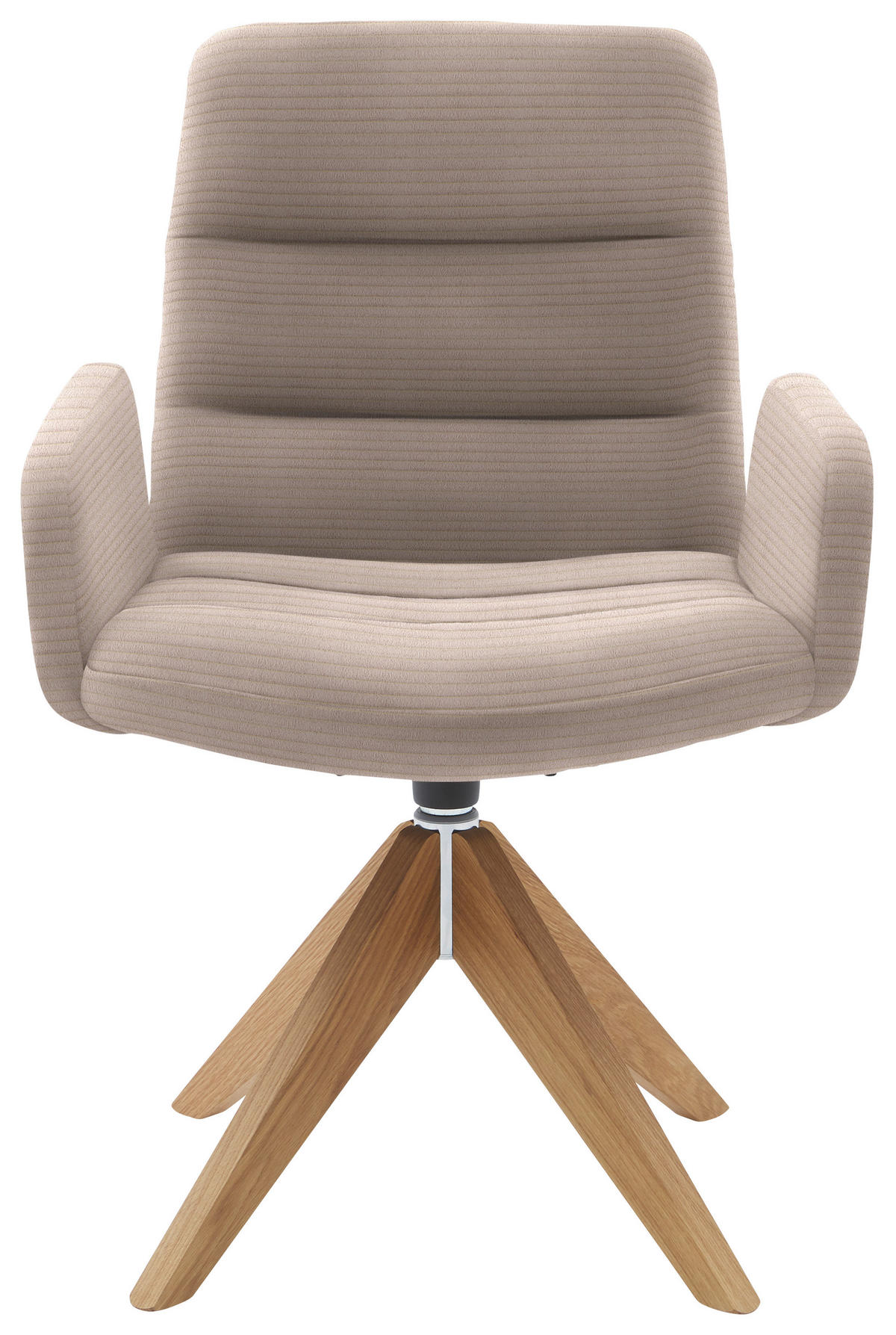 ARMLEHNSTUHL - Taupe/Naturfarben, Design, Holz/Textil (61/88/66cm) - Dieter Knoll