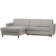 ECKSOFA in Webstoff Platinfarben  - Platinfarben/Schwarz, Design, Kunststoff/Textil (165/257cm) - Xora