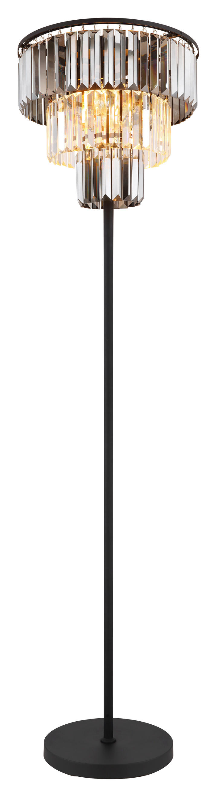 STEHLEUCHTE 40/160 cm    - Klar/Schwarz, LIFESTYLE, Glas/Kunststoff (40/160cm)