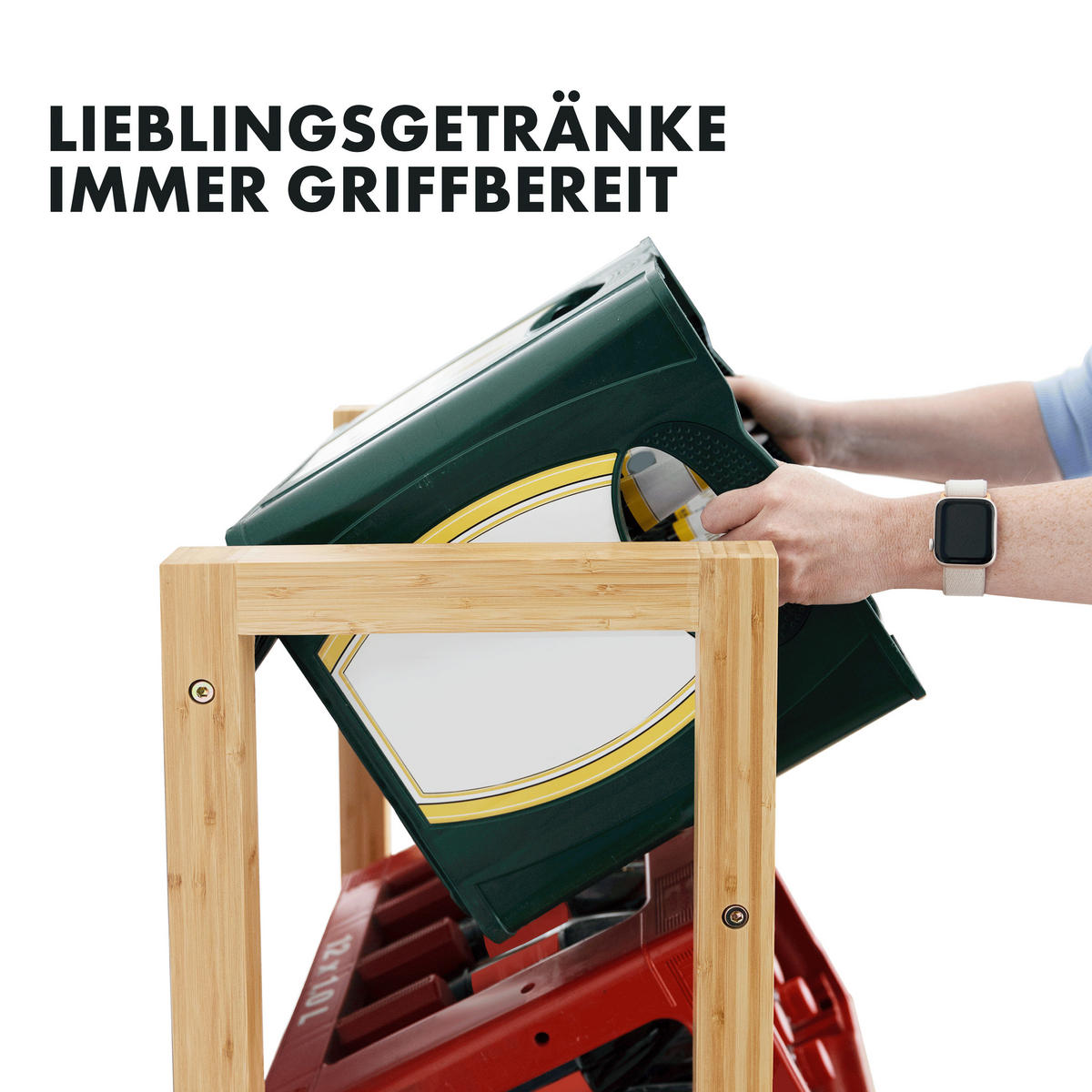 FLASCHENREGAL  - Beige, Basics, Holz (56/112/32cm) - Floordirekt