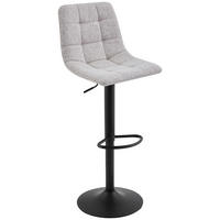 BAROVÁ ŽIDLE, černá, šedohnědá - černá/šedohnědá, Design, kov/textil (43/90-112/47cm)