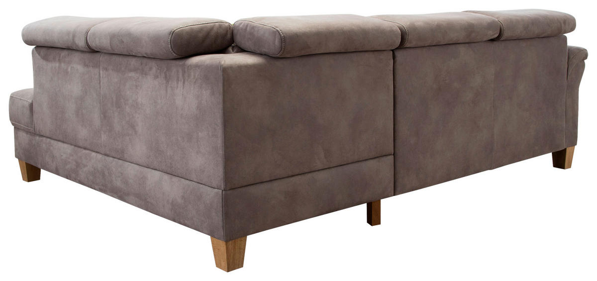 ECKSOFA in Mikrofaser Braun  - Eichefarben/Beige, Konventionell, Holz/Textil (245/194cm) - Sit & More