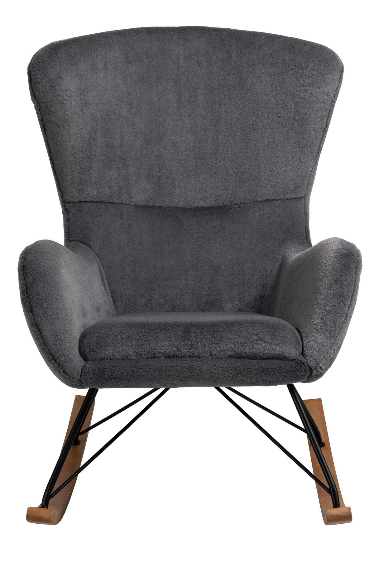 SCHAUKELSTUHL in Eichefarben, Dunkelgrau  - Dunkelgrau/Eichefarben, MODERN, Holz/Textil (70/102/94cm) - Livetastic