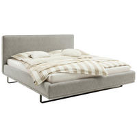 POLSTERBETT Matratze, Lattenrost Hellgrau 180/200 cm  - Birkefarben/Buchefarben, Design, Holz/Textil (180/200cm) - Schöner Wohnen