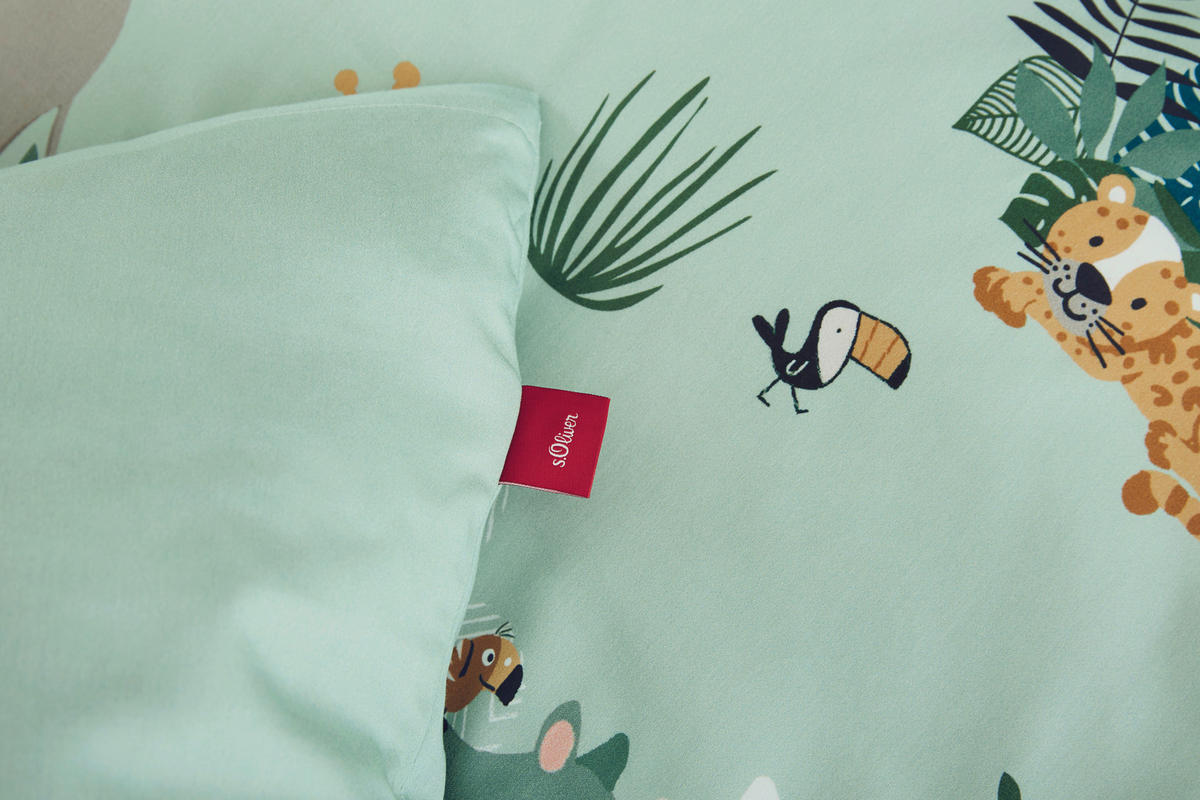 DETSKÁ POSTEĽNÁ BIELIZEŇ 100/135 cm  - svetlozelená, Basics, textil (100/135cm) - S. Oliver