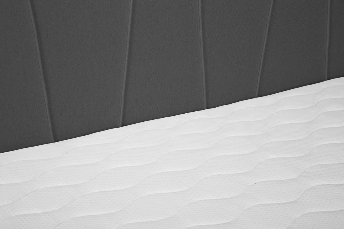 BOXSPRING-ÁGY 160/200 cm  grafitszürke  - grafitszürke/fekete, Modern, textil (160/200cm) - MID.YOU