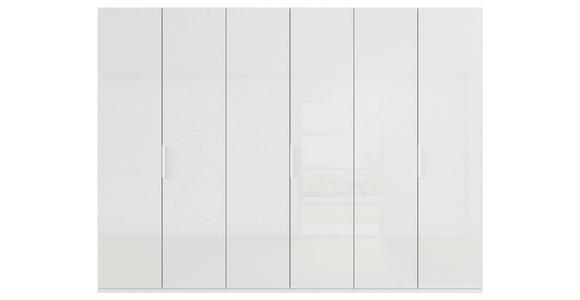 DREHTÜRENSCHRANK 301/223/61 cm,  in Weiß, Weiß Hochglanz, 6-türig  - Weiß Hochglanz/Weiß, Basics, Holzwerkstoff/Metall (301/223/61cm) - Novel