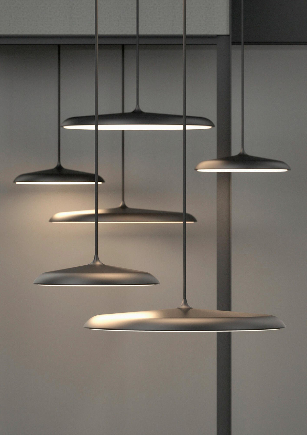 LED-HÄNGELEUCHTE 40/6 cm   - Schwarz, Design, Metall (40/6cm) - Nordlux