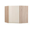 ECKOBERSCHRANK 60/57/60 cm  in Creme  - Creme/Sonoma Eiche, Basics, Holzwerkstoff (60/57/60cm) - Held