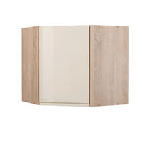 ECKOBERSCHRANK 60/57/60 cm  in Creme  - Creme/Sonoma Eiche, Basics, Holzwerkstoff (60/57/60cm) - Held
