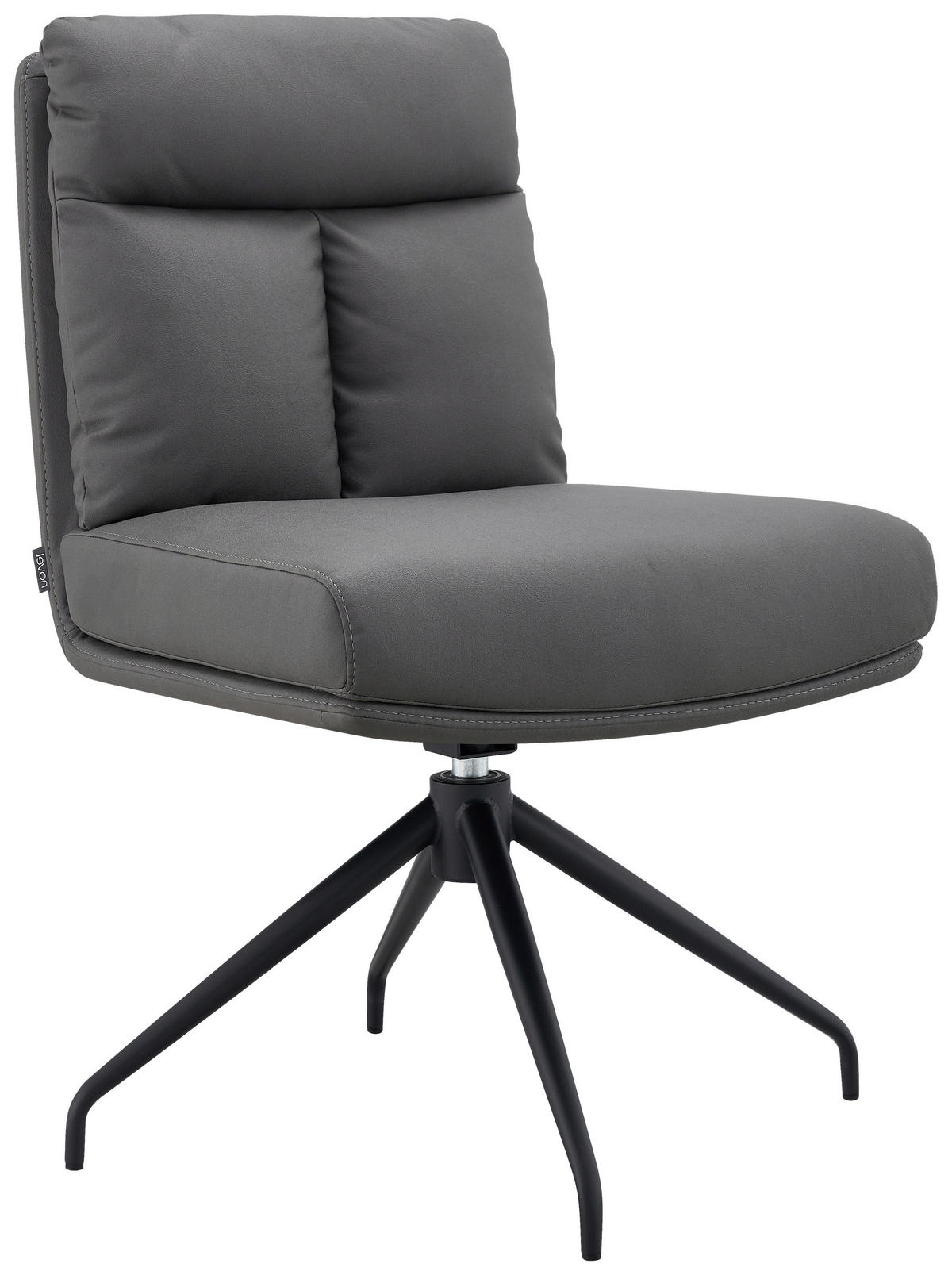 STOL järn mikrofiber  - svart/grå, Design, metall/textil (51,5/92,5/66cm) - Novel