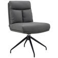 STUHL  in Eisen Mikrofaser Metall, Textil  - Schwarz/Grau, Design, Textil/Metall (51,5/92,5/66cm) - Novel