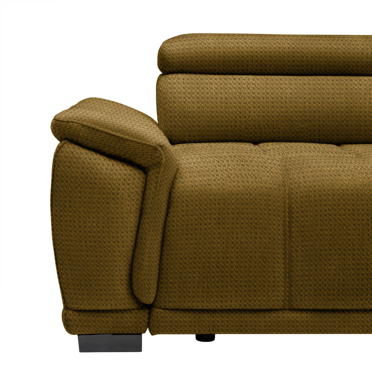 HÖRNSOFFA i chenille, vävt tyg senapsgul  - svart/senapsgul, Modern, textil/plast (283/106cm) - MID.YOU