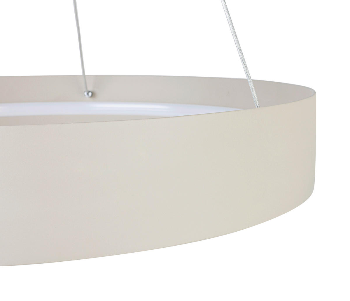 HÄNGELEUCHTE 58,4/120 cm   - Sandfarben/Weiß, Trend, Kunststoff/Metall (58,4/120cm) - Collet's Monde