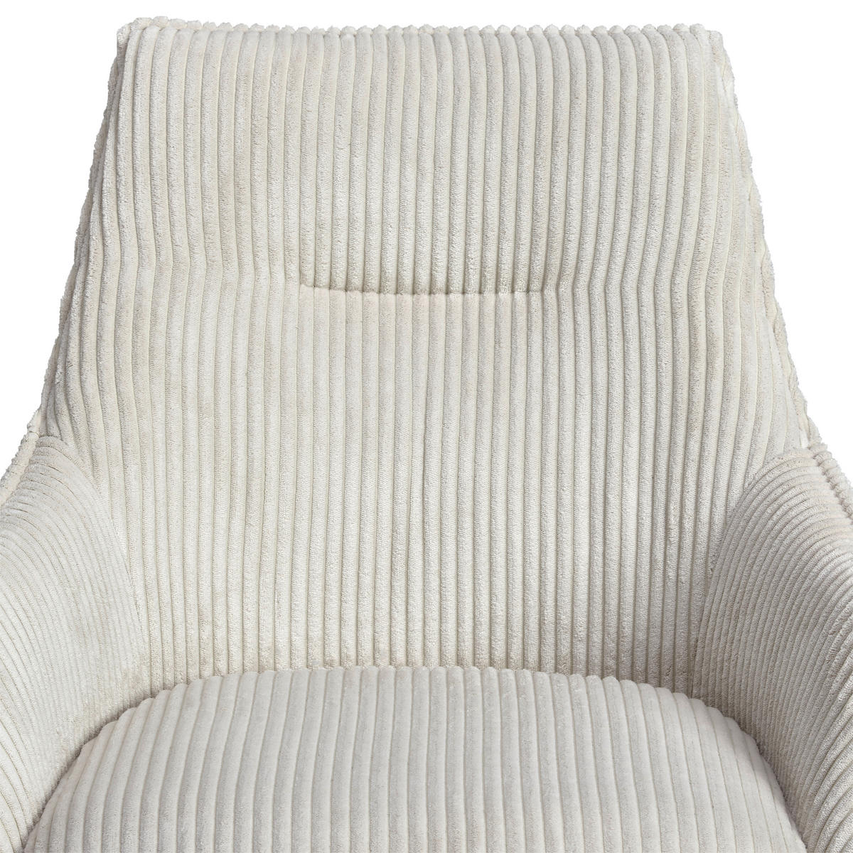 ARMLEHNSTUHL  in Eisen Cord  - Beige/Schwarz, LIFESTYLE, Textil/Metall (61/87/65cm) - MID.YOU
