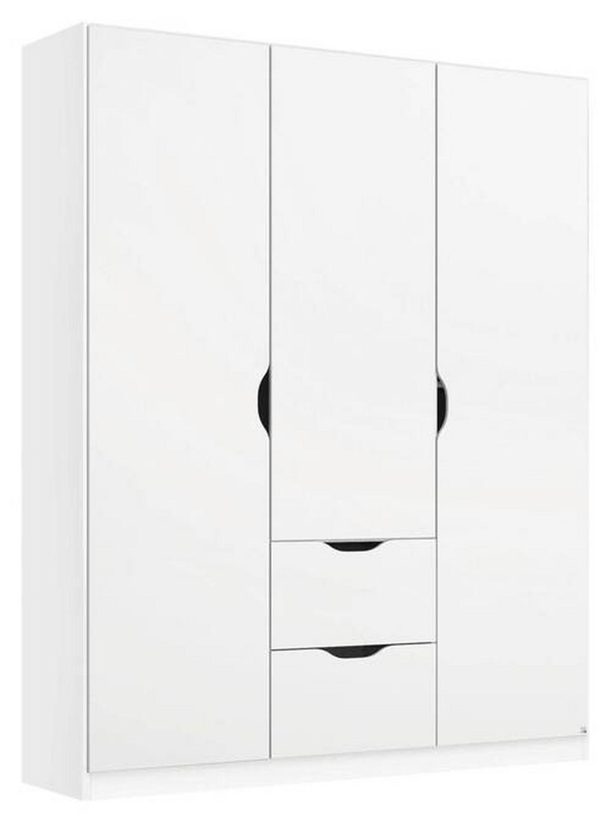 KLEIDERSCHRANK in Weiss  - Weiss, Konventionell, Holzwerkstoff (136/197/54cm) - home24