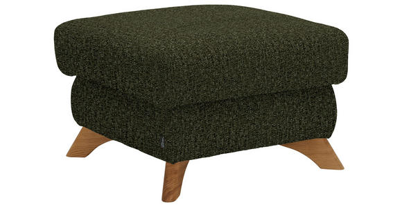 HOCKER Chenille Olivgrün - Eichefarben/Olivgrün, MODERN, Holz/Textil (65/47/65cm) - Valnatura