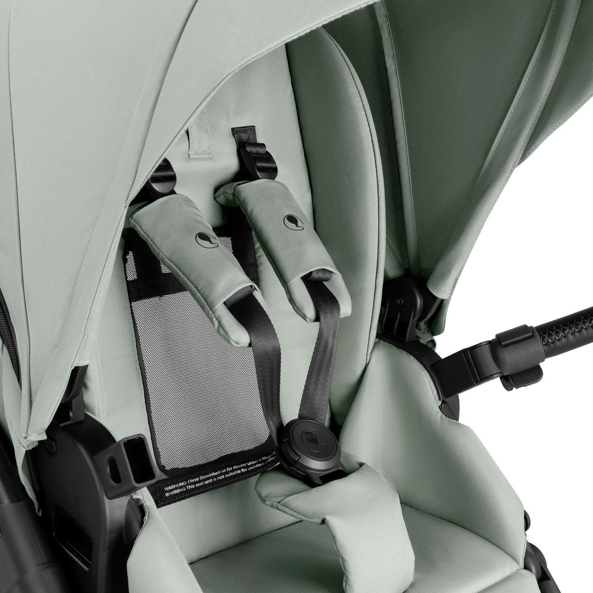 KINDERWAGENSET  Salsa 5 Air All in One Set  Pine  - Pastellgrün/Schwarz, Basics, Textil/Metall (63/118/95.5cm) - ABC Design