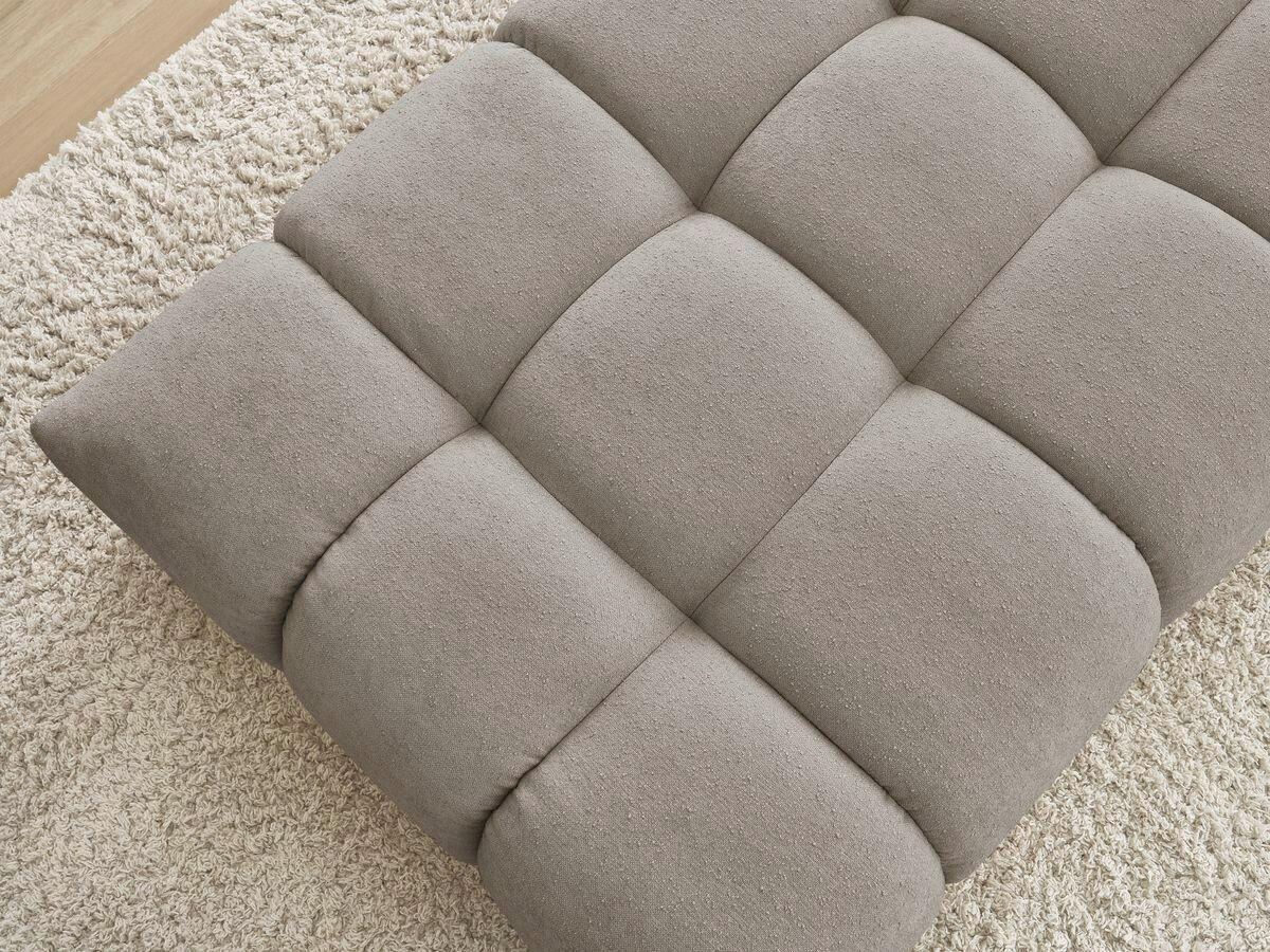 HOCKER EVEREST Struktur Taupe  - Taupe/Schwarz, MODERN, Kunststoff/Textil (166/100/40cm)