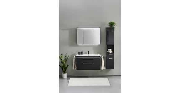 BADEZIMMER 3-teilig  in 90 cm  - Chromfarben/Weiß, Basics, Glas/Keramik (90cm) - Novel