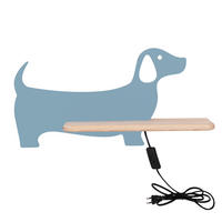 KINDERWANDLEUCHTE Dog 36.5/12/18.5 cm  - Hellblau, KONVENTIONELL, Holz/Holzwerkstoff (36.5/12/18.5cm)