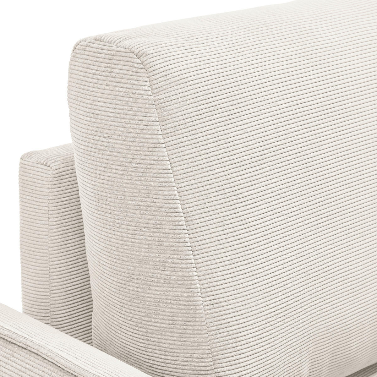 3-SITZER-SOFA Cord Beige  - Beige/Naturfarben, Modern, Holz/Textil (183/85/92cm) - MID.YOU